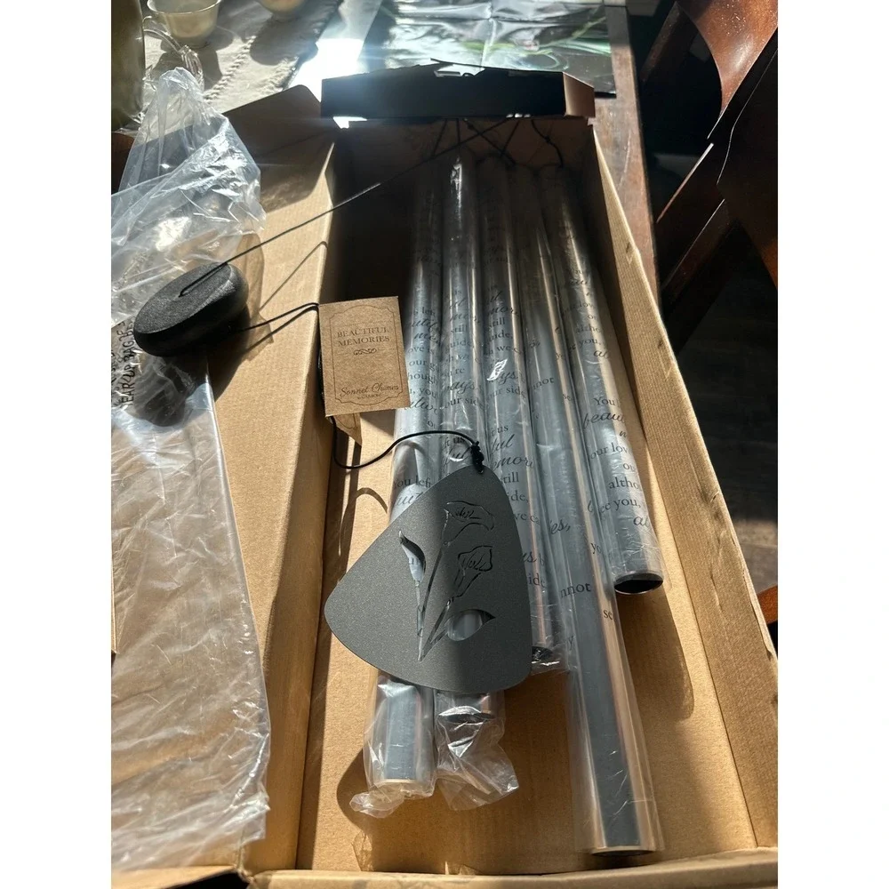 Carson Sonnet Chimes Beautiful Memories 44 Inch Memorial Wind Chimes 60200 Silvr
